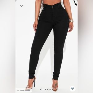 Fashion Nova black high waist jeans